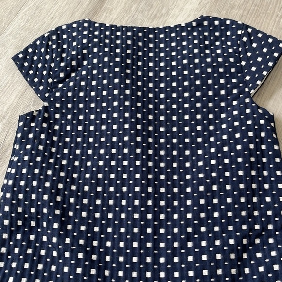 Jamie and Jack Geo Print Dobby Dress Navy Classic Cotton Blend Girls 2T - Picture 11 of 11